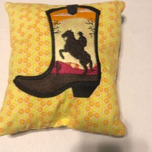 This is accent pillow for the lover of Boots and Cowboys